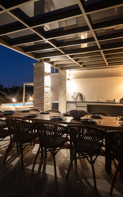 Villa Vasilissa: Balkon / terras / patio, Buitenkanten, Buitenshuis