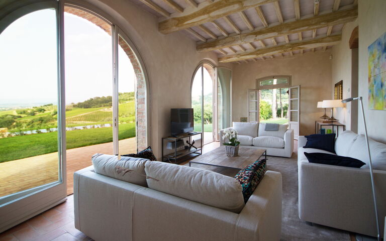 Villa Icario: Woonkamer