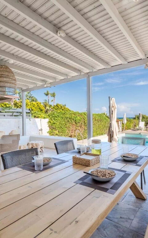 Aya Thekla Beach House: Balkon / terras / patio, Buitenkanten, Buitenshuis, zwembad