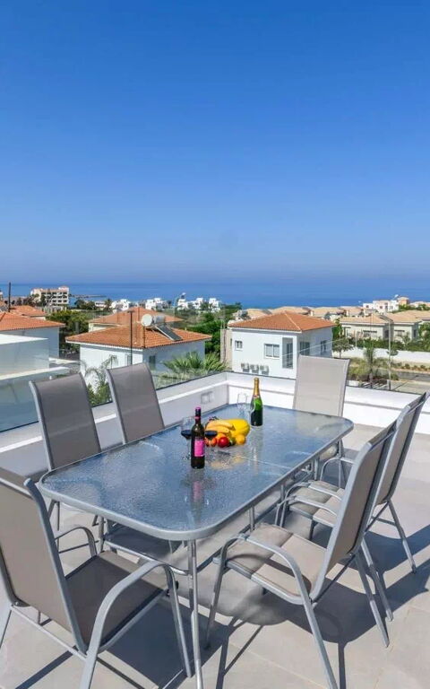 Mylos Lifestyle Seaview Villa #15: Balkon / terras / patio