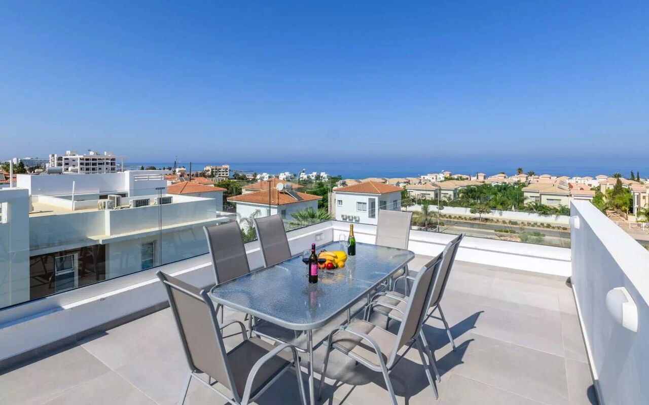 Mylos Lifestyle Seaview Villa #15: Balkon / terras / patio