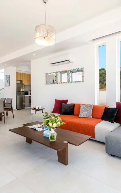Mylos Lifestyle Seaview Villa #21: Woonkamer