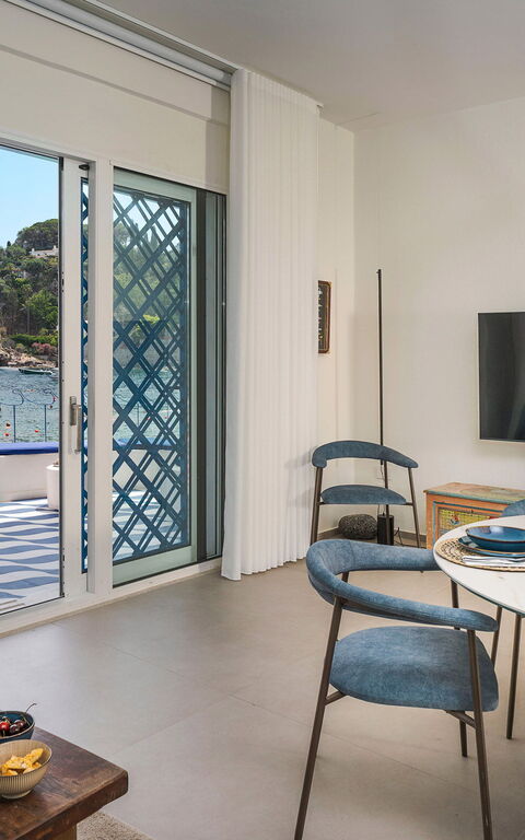 La Prua Apartament: Keuken, Lunchroom, Woonkamer