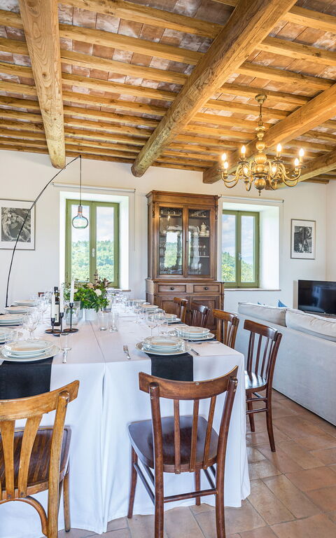 Villa a Casa di Giovanni: Lunchroom, Woonkamer